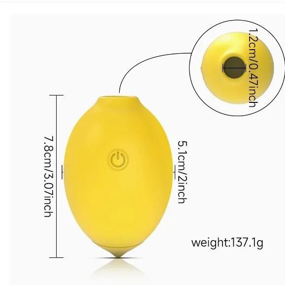 Yellow Lemon Suction Stimulator with 10 Modes