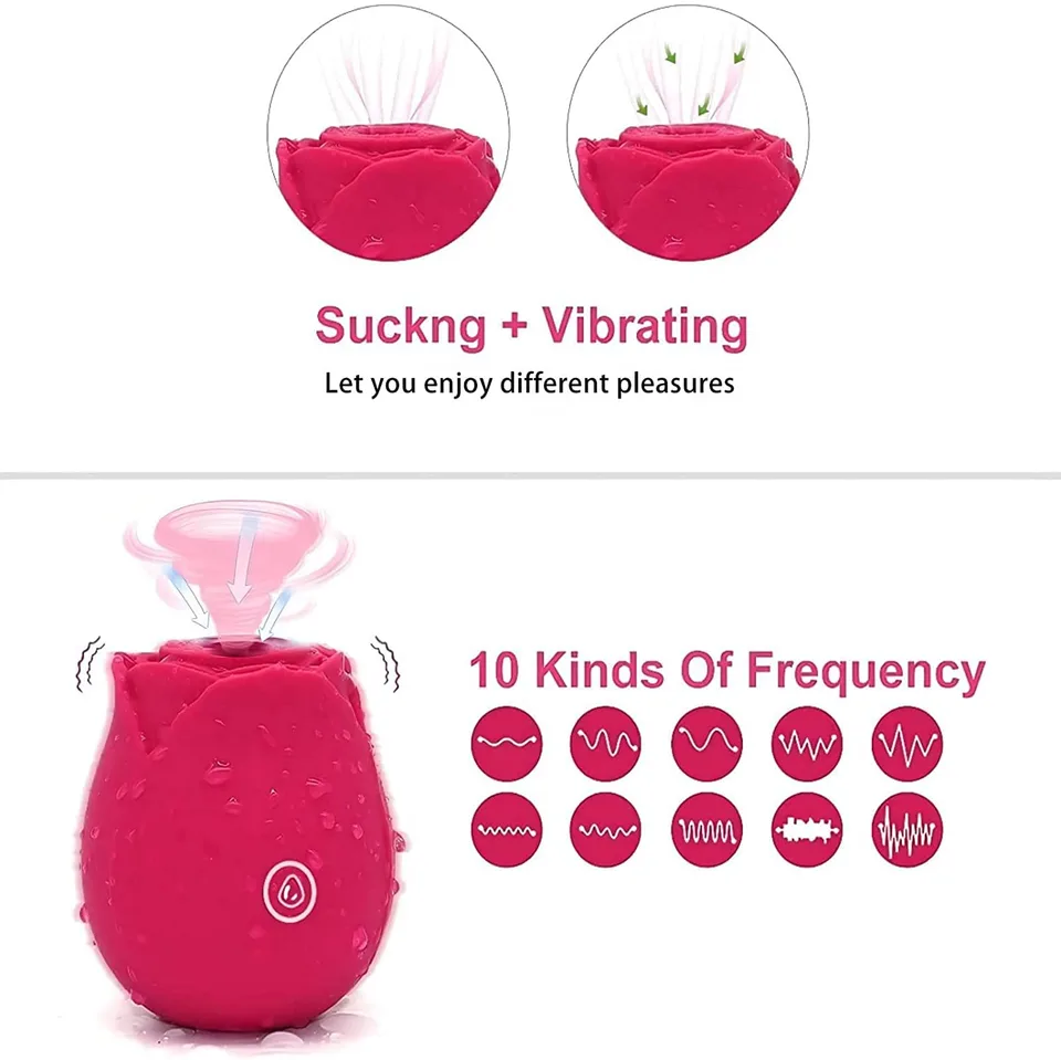 RosePulse Rechargeable Suction Vibrator – 10 Modes - Image 3
