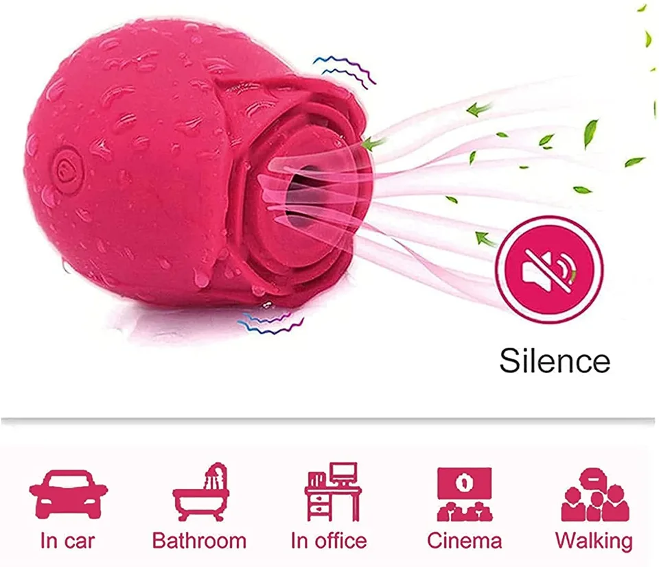 RosePulse Rechargeable Suction Vibrator – 10 Modes - Image 4