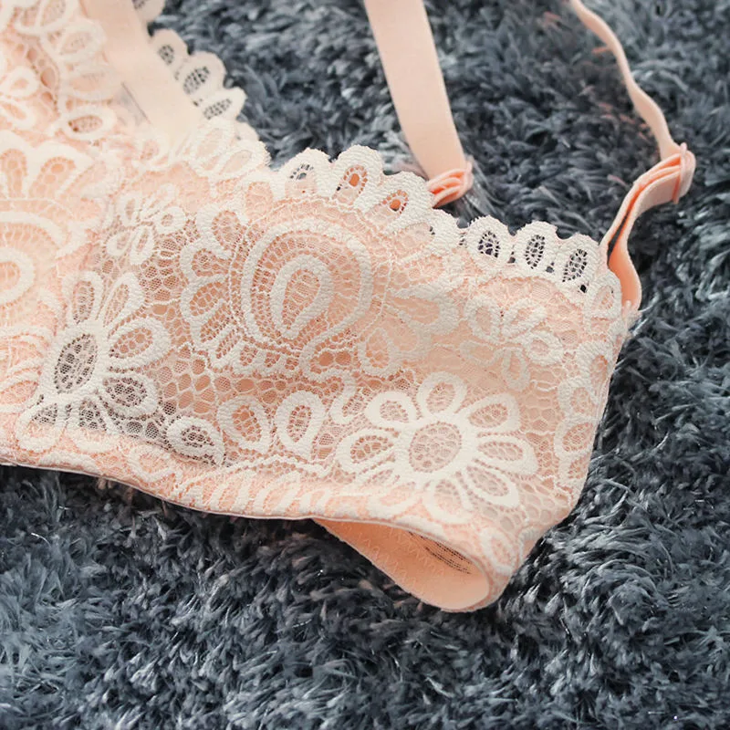 Scalen 1038 Shrimp-Red Front-Close Lace Bra – 36B - Image 4