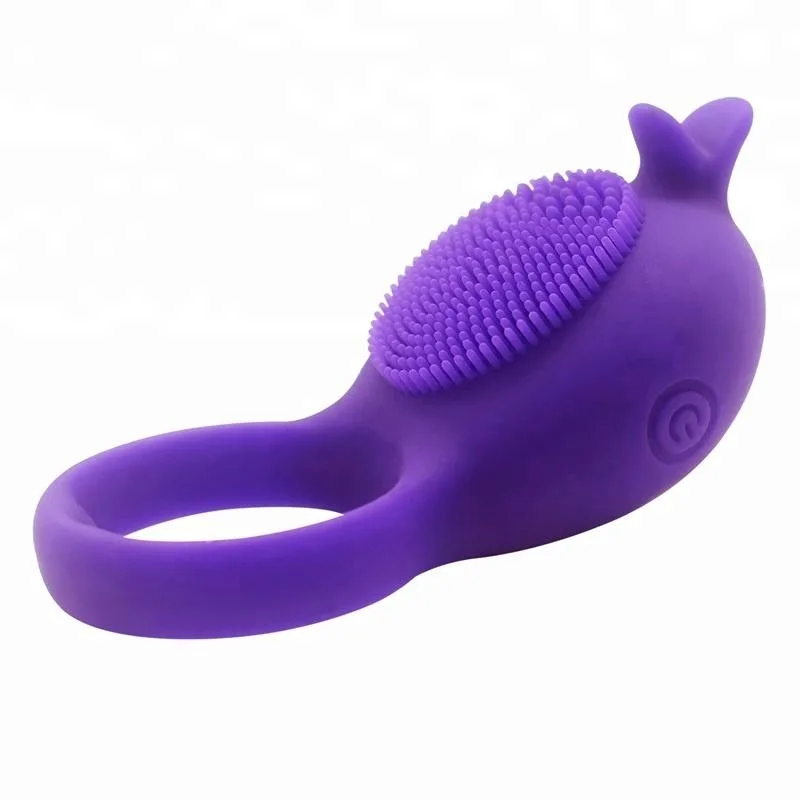 Aphrodisia 185210 Purple Dolphin Vibrating Cock Ring