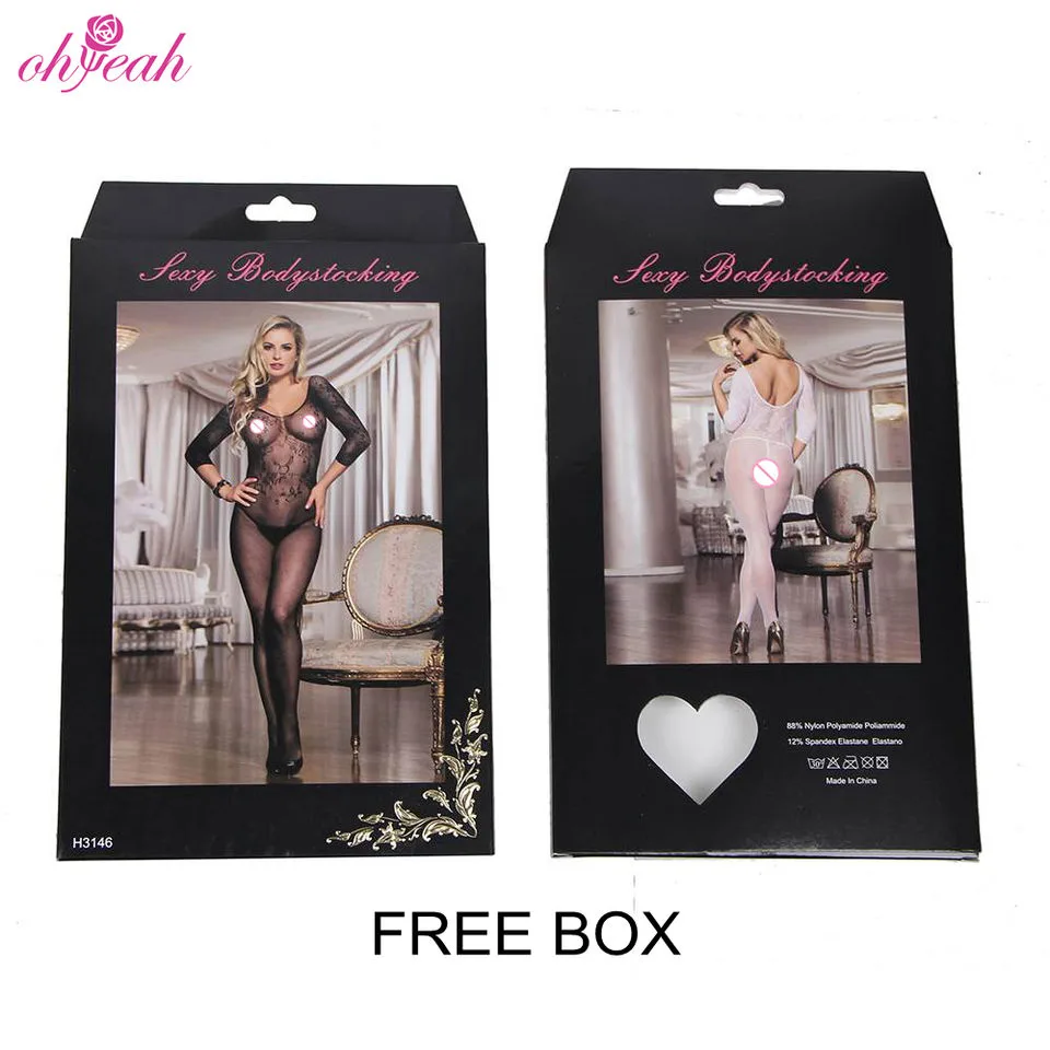 Ohyeah H3146 Black Floral Fishnet Bodystocking – L-2XL - Image 3