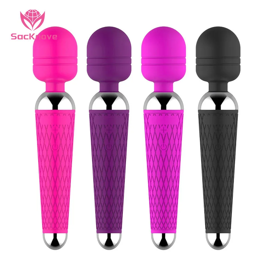 FlexPulse Purple Rechargeable Mini Wand — 10 Modes