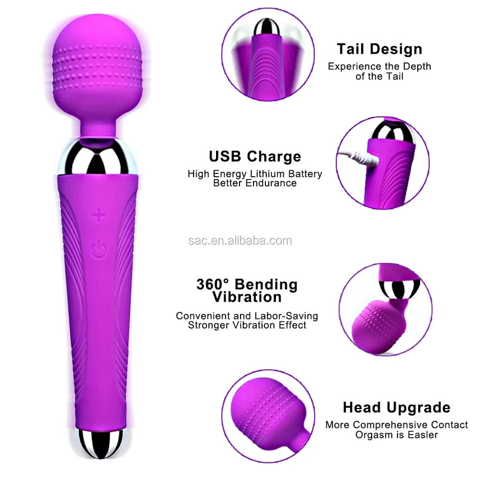 FlexPulse Purple Rechargeable Mini Wand — 10 Modes - Image 4