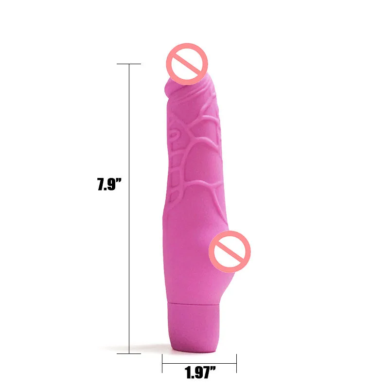 Sculpted 8-Inch Vibrating Dildo - 10 Functions - Image 2